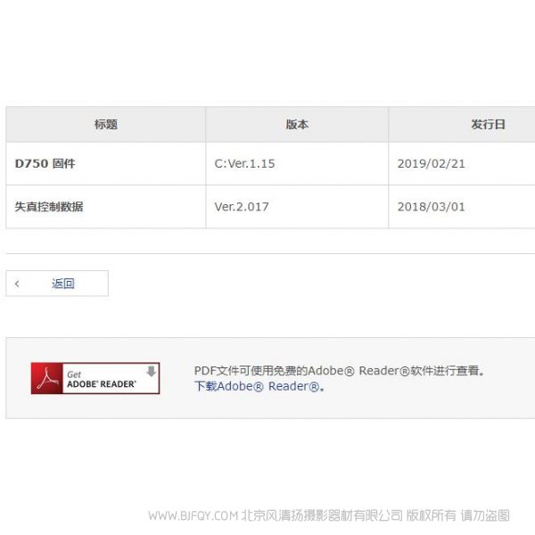 Nikon 尼康D750 固件 Firmware 1.15版 3月7日 新版固件 F-D750-V115W.exe