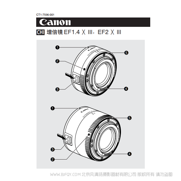 佳能 1.4倍 2倍 增距鏡 EXTENDER EF1.4X 2X III 使用手冊 說明書下載 使用手冊 pdf 免費 操作指南 如何使用 快速上手