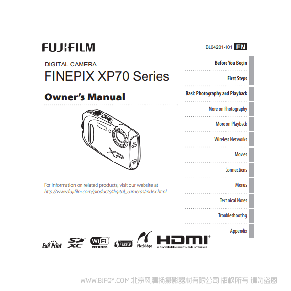 富士 XP70 英文版 finepix series owner's manual 說明書下載 使用手冊 pdf 免費(fèi) 操作指南 如何使用 快速上手