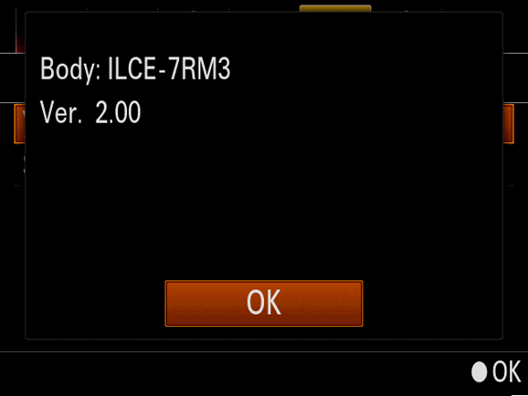 ILCE-7RM3 Ver2.10 固件升級操作方法(適用于 Mac) 固件升級 row