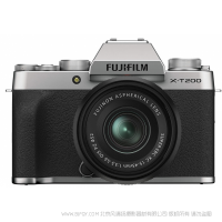 富士 XT200 X-T200 無(wú)反相機(jī) 2420萬(wàn)像素的靜態(tài)圖像，通過(guò)寬銀幕翻轉(zhuǎn)液晶觸摸屏幾乎可以從任何角度錄制4K UHD視頻。