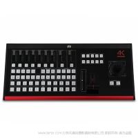 天影視通 TYST 切換臺 4K-ULTRA HD 電源鍵 1個。 背光功能鍵 72個 T-bar推子1個 帶切換狀態(tài)指示云臺遙桿 1個 音量鍵 9個