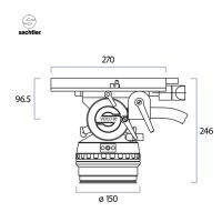 Sachtler®（薩科勒） Video90FB液壓平底云臺(tái)115KG 電視臺(tái)演播室視頻拍攝