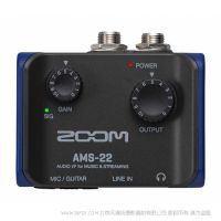 Zoom AMS-22 24-bit / 96kHz音質(zhì)的錄音和現(xiàn)場(chǎng)分發(fā)  音頻推流器 2進(jìn)2出USB Type-C音頻接口