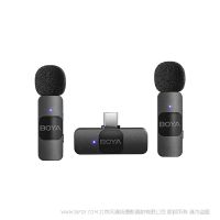BOYA 博雅 BY-V20 2.4GHz迷你無線麥克風(fēng)系統(tǒng)  USB-C 一拖二