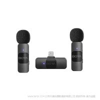 BOYA 博雅  BY-V2 2.4GHz迷你無線麥克風(fēng)系統(tǒng)  一拖二套裝 IOS