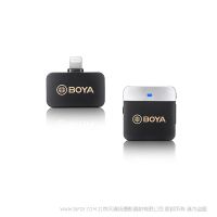 BOYA 博雅 BY-M1V5 2.4GHz雙通道無線麥克風(fēng)系統(tǒng)  MFi 認(rèn)證 Lightning 一拖一