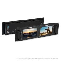富威德 Feelworld D71 PLUS 3RU 7英寸雙聯(lián)機柜式監(jiān)視器 4K HDMI SDI 全高清1920x1200IPS屏