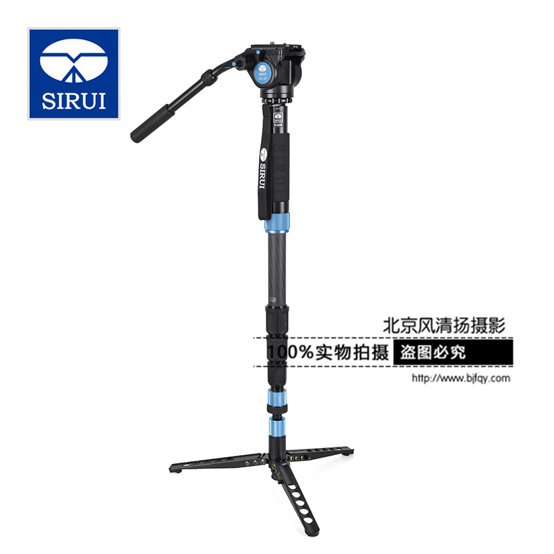 思銳 獨(dú)腳架 P424SR+VH10 單反相機(jī) 碳纖維 多功能獨(dú)角架變?nèi)_架